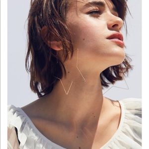 By Boe 14 kt Gold Oversized Star Hoop Earrings